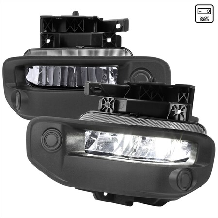 Spec-D Tuning LED FOG LIGHTS WITH CHROME HOUSING CLEAR LENS, 2PK LF-RAM1915CLED-DL